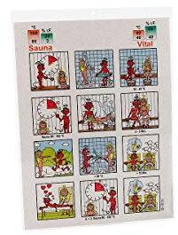 eliga Baderegeltafel für Sauna und Vitalbad international