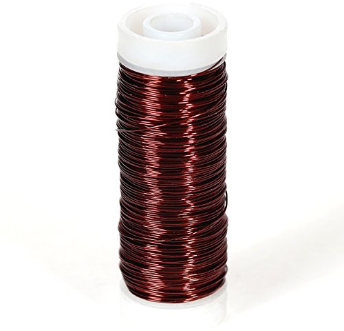 Bütic Draht - Bindedraht - Wickeldraht - Basteldraht 0,50mm Ø - 50m, Farbe:Braun