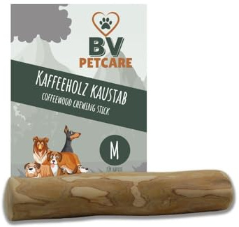 BV Petcare® | Ossa da masticare e giocattoli per cani in legno di caffè, giocattoli per cani 100% naturali, cure dentistiche, bastoncini da masticare per cani (M - per cani fino a 25 kg)