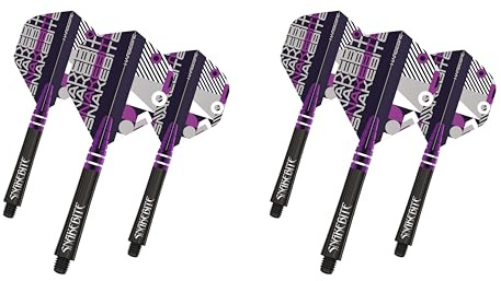 RED DRAGON Peter Wright Snakebite Purple Hardcore Flight and Nitrotech Stem Combo