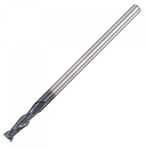sourcing map Square Nose End Mill, 4mm Tip Dia Solid Carbide AlTiN Coated CNC Router Bits 2 Flute Spiral Milling Cutter HRC45 with 4mm Shank 75mm (3-inch) Length