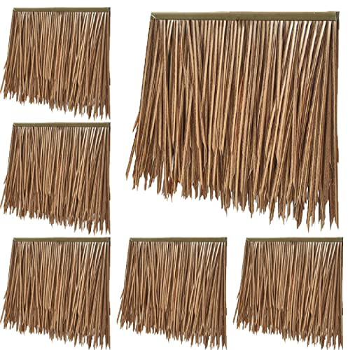 MAZY·URBAN Rouleaux De Chaume De Palmier Toit De Paille Toit De Chaume Toit De Palmier Canard Aveugle Herbe Tiki Hut Toit d'herbe pour L'atmosphère De Vacances Piscine De Jardin