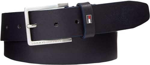 Tommy Hilfiger Herren Gürtel Oliver 3.5 Ledergürtel, Mehrfarbig (Space Blue), 110