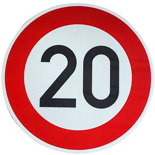 Original Verkehrszeichen RA2 Nr. 274-20 Zulässige Höchstgeschwindigkeit 20 km/h Straßenschild Baustellenschild Verkehrsschild Verkehrsschilder Straßenschilder Schild Geburtstagsschild StVO RSA-21 RAL