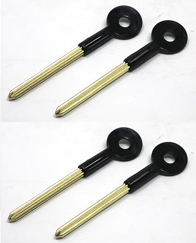 fiXte Universal Extra langer Messingbolzenschlüssel Sicherheit Rack Tür Stern Schlüssel Schloss für Türen und Fenster 110 mm Schlüssellänge 60 mm (4 Stück)