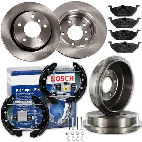 BandelOne enthält Bremsscheiben + Beläge + Trommeln + Bremsbacken vorne+hinten für Polo 9N Fox