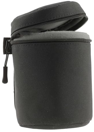 Navitech Schwarz Wasserdicht Kameraobjektiv Schutzhülle Tasche - Kompatibel Mit Dem Canon EF 75-300mm f/4-5.6 III / 111 USM