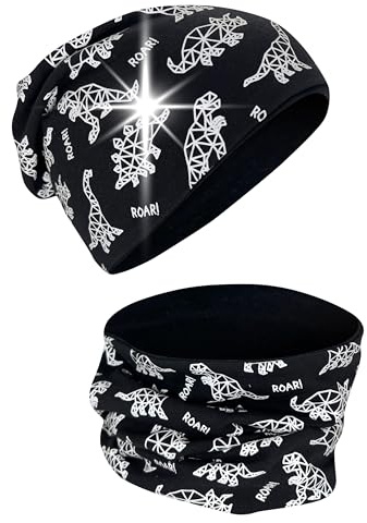 HECKBO gorro y braga infantil dinosaurio invierno polar cálido 2–8 años perfecto para aventuras invernales iglús y juegos en la nieve 48–54 cm