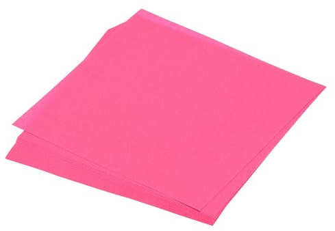 QUARKZMAN 50 Blatt Origami Papier, doppelseitiges Bastelpapier fluoreszierendes Pink 13 x 13 cm Bastelpapier Set 70 g/m², Faltpapier Quadratisch für DIY, Schul-Kunsthandwerksprojekte