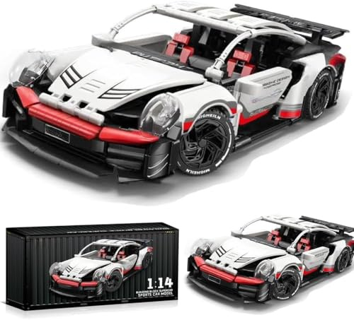 CIJINAY Technik Sportwagen Modellbausatz, 1266 Klemmbausteine Technik Bausteine Rennwagen Bausatz, MOC Auto Modellbauset Rennauto Spielzeug Geschenk für Erwachsene