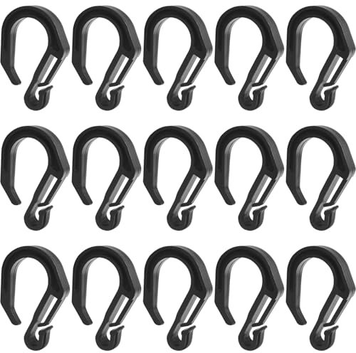 LUORNG 16 ganci in plastica a S in corda elastica per tasca in rete per auto ganci per punti interrogativi ganci per bagagli ganci curvi ganci per borsa portaoggetti per bagagliaio auto sedile auto