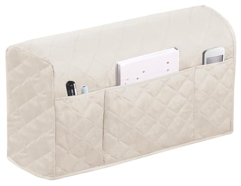 Armlehnenbezüge für Sofa, 2 Set Waschbar Sessel Armlehnenbezüge mit Taschen für Sofas, Liegestuhl, Couch Armlehne Schutz Möbel Sessel Schonbezüge(Beige)