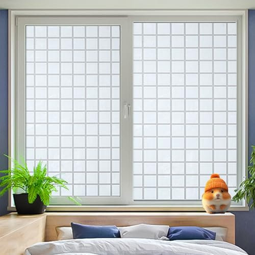 Fensterfolie Sonnenschutz 100 x 250 cm, Privatsphäre, Uv-Schutz, Sonnenschutz, Gegen Hitze, Haftend Ohne Klebstoff, Tönungsfolie Fenster Verspiegelte, Quadrat