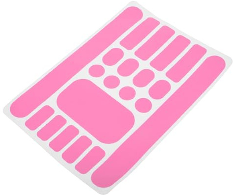 MOBUTOFU Fahrrad Kettenstrebenschutz Aufkleber 1 Blatt PVC Rosa | Kratzfest, für Mountainbike Rennrad Faltrad, zum Schutz von Rahmen und Kette