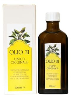 Olio 31, Miscela Oli Essenziali per Diffusore, per Massaggi e Aromaterapia, Tonificante, Rilassante, balsamico 100 ml