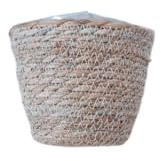 Cubre Maceta de Yute Tejido de 12cm para Crear Ambientes Naturales y Acogedores con Plantas