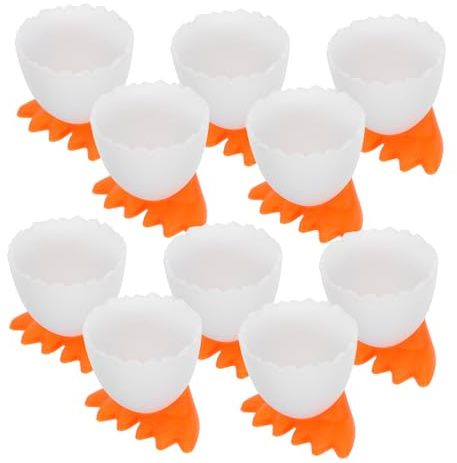 Alipis Lot de 20 Coquetiers en Plastique pour Œufs Durs Porte-Œufs Amusants de Poussin Récipients Décoratifs pour Support à Œufs pour Maison et Restaurants
