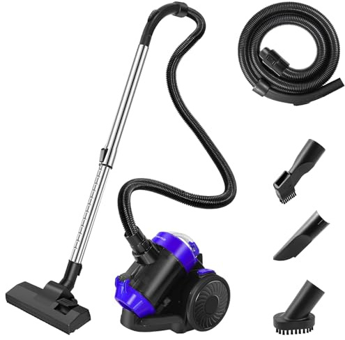 Bagless Cylinder Vacuum Cleaners with HEPA filter, 1.5LDust Collection Cup, Brush, Crevice Nozzle Tool, 1200W Powerful Motor, 17KPA Powerful Suction, Pet Hair Bagless Vacuums, Wet & Dry Vacuum Cleaner