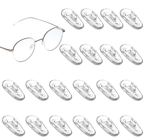 10 Paar Nasenpads Brille Silikon Brillen Nasenpads zum Einstecken Rutschfeste Transparent Brillen Gummi für Nase Sonnenbrillen Stopper Brille Zubehör