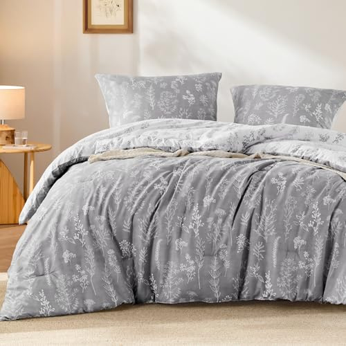 Bedsure Edredon Cama 135/150/160 - Edredón sin Funda Estampado 300 g/m²
