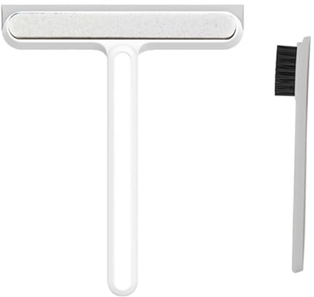 DIYEAH Household Window Squeegee and Windscreen Wiper with 4-in-1 Silicone Sponge Glass Cleaner for Car, Home, and Shower Door Use – White Multi-Function Screen Cleaning Tool