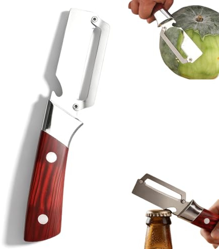 Peladores de Verduras Multifuncional para Cocina, Pelador de Frutas y Verduras de Acero Inoxidable 2 en 1 con Abridor de Botellas, Peladores de Cocina Portátiles para Frutas, Manzana, Patata 1 PCS