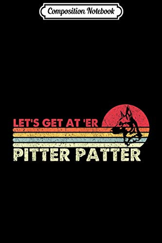 Composition Notebook: Pitter Patter German Shepherd Dog Funny Vintage Retro Journal/Notebook Blank Lined Ruled 6x9 100 Pages