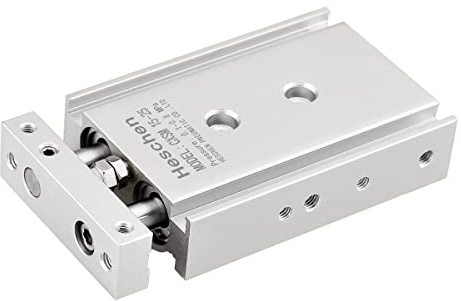 Heschen Doppelter Aluminium-Luftzylinder, CXSM 15-25, Führungsstangen-Platte, Doppelstabgeführt, Pneumatisches Gleitlager, Gepolstert, 15mm Bohrung, 25mm Hub, Doppelt Wirkend