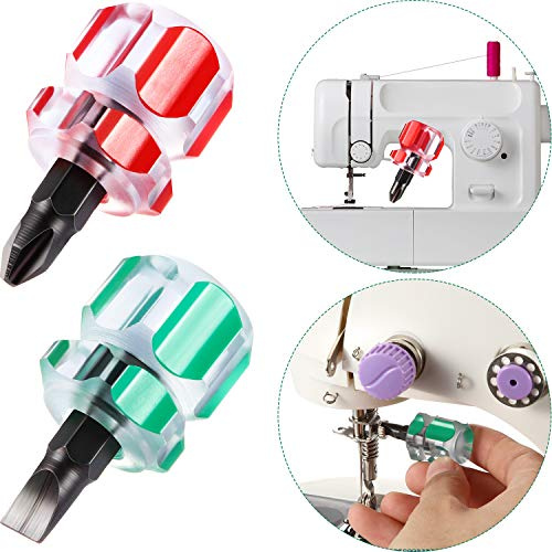Mudder 2 PCS Mini Short Sewing Machine Screwdrivers Repairing Tool Set