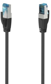 Hama | Cable Ethernet 5 m CAT-6a (Cable de red de alta velocidad, hasta 10 Gbit/s, cable Ethernet de 5 metros, conexión LAN, Cat 6a, RJ45) Negro