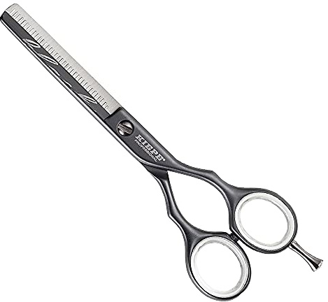 Ciseaux professionnels pour effiler les cheveux Luxury Black demi-lame 5,5 - Kiepe. 100% fabriqué en Italie