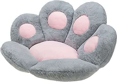 almohadón,estera,Cojín para patas de gato asiento lindo Cojín para silla sofá perezoso Decoración para exteriores Piso cálido Cojín Alfombra cálida agradable a la piel (70x70cm, gris)