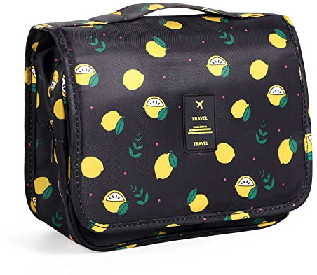 Beauty Case da Viaggio, Borsa da Toilette da Viaggio Portatile Beauty Case da Appendere Impermeabile Borsa Porta Trucchi da Bagno per Regali Natale Donna Uomo (Blu navy)