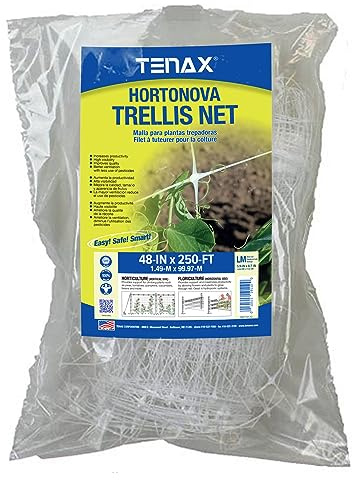 Tenax 2A150029 Hortonova Rankgitter für Pflanzen, 122 cm x 65 m, Weiß
