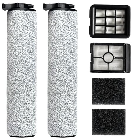 Replacement Brush Roller and HEPA Filters Kit Compatible with Bissell Crosswave HF3 Cordless Wet/Dry Vacuum Cleaner 3649A Model