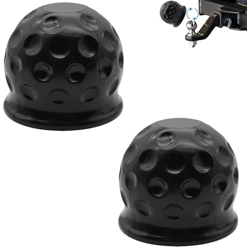 TZEKING 2 Stück Anhängerkupplung Abdeckung,Gummi Abdeckung Anhängerkupplung für Ø50 mm Kugelkopfkupplungen,Hänger Kupplung Kappe,Anhängerkupplung Schutzkappe,Anhängerkugelkopf Schutzhülle für Anhänger