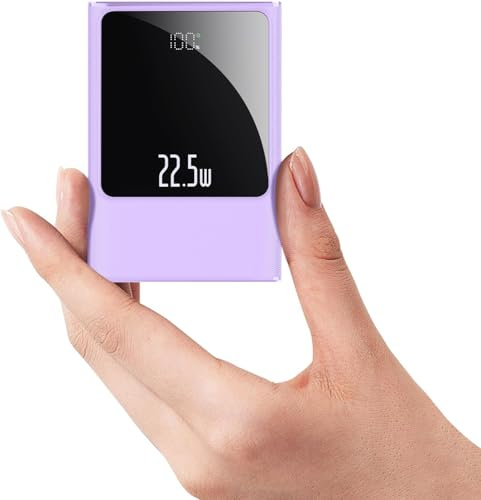 Banque d'alimentation Ultra Rapide 22,5W 10000mAh Sorties et Entrées USB C Chargeur de Téléphone Portable Mini Batterie Compatible avec iPhone Samsung Tablette et Plus Encore (Violet)