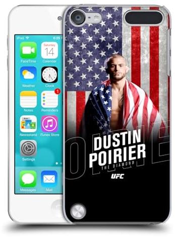 Head Case Designs sous Licence Officielle UFC Drapeau US Dustin Poirier Coque Dure pour l'arrière Compatible avec Apple iPod Touch 5G 5th Gen