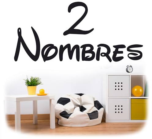 Becral - 2 Adhesivos de vinilo Pack 2 Nombres personalizados | Tu Texto/Nombre Personalizado para casco, moto, coche, bici, patinete, puerta, armario, pared, botella desde 7 a 220cm