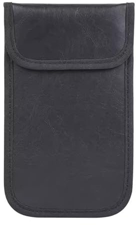 Faraday Bag Wasserdichter Faraday-Schlüsselanhängerschutz aus PU-Material, signalblockierende Faraday-Taschen, Diebstahlschutz, schlüsselloser Zugang, Faraday-Schlüsseltasche (Color : Black, Size :