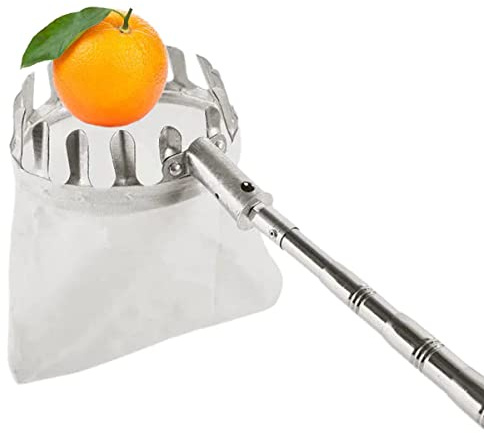 Fruktplockare teleskopstång med halkfritt handtag – praktiskt skördestöd för päron citron orange, utdragbar fruktsamlare