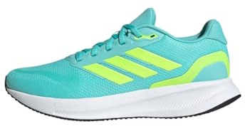 adidas Homme Runfalcon 5 Running Shoes, Flash Aqua/Lucid Lemon/Core Black, 42 EU