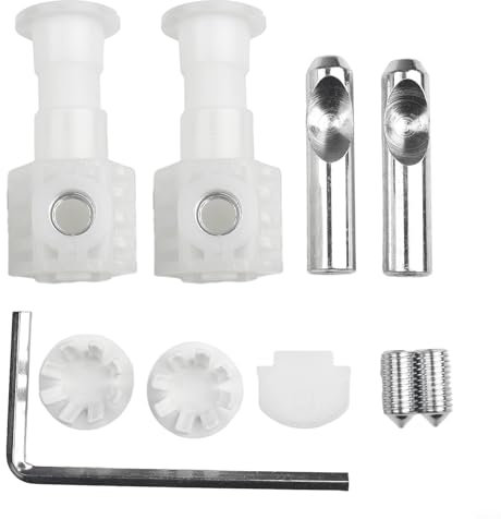 WC-Sitz-Zubehör, verzinktes Befestigungsschrauben-Set, Wand-WC-Befestigungsschrauben, WC-Deckelschrauben, Edelstahl-Befestigungsscharniere zum Austausch von WC-Deckeln, schwarz (weiß)
