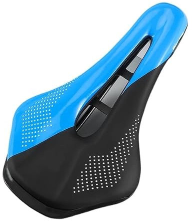LUOKEKE MTB Sattel Fahrradsattel MTB Rennrad Sättel Mountainbike Racing Sattel PU Stoßfest Sitzkissen Fahrradzubehör FahrradsäTtel(Black Blue)