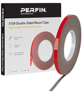 INTERMIX SUPPLIES Silco 3109 Double-Sided Mount Tape – Strong Adhesive for Heavy Duty Bonding, UV & Weatherproof (6mm x 10m)