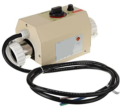 Chauffage de piscine, 3 et 3 3KW Piscine de piscine électrique Piscine d'hiver SPA Chauffage d'eau du bain de bain à remous chauffant du thermostat for salle de bain chaude extérieure SPA Pour baignoi