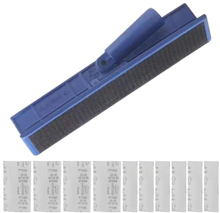 SZLIFE Supporto per Carta vetrata, Testa di levigatura, Blocco di levigatura per Angoli Interni, Stucco Autoadesivo Girevole, utensile di Finitura,