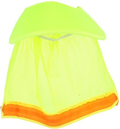 Mikikit Casco Solar de Seguridad Visera Reflectante y Protección de Cuello para Obra Malla de Alta Visibilidad Parasol
