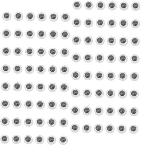 SEWACC 500 Yeux Mobiles en Plastique Autocollants Noirs et Blancs pour Loisirs Créatifs et Animaux Crochet, Solution Polyvalente, 10 Mm, Pack de 500 Pièces pour Décoration et Ateliers