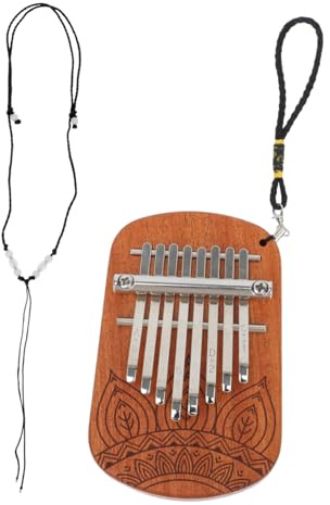 Cabilock Mini Kalimba aus Holz Finger Klavier für Anfänger Daumenklavier Musikinstrument Leicht Tragbar mit Tönen Natürlicher Klang Kalimba für Finger